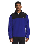 THE NORTH FACE Men's TKA Glacier ¼ Zip Fleece Pullover, Lapis Blue/TNF Black, Small