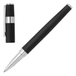 BOSS Rollerball Pen Gear Pinstripe Black/Chrome | Black Ink | Gift Box