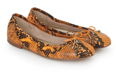 Sam Edelman Felicia Neon Orange Snake Print 10.5