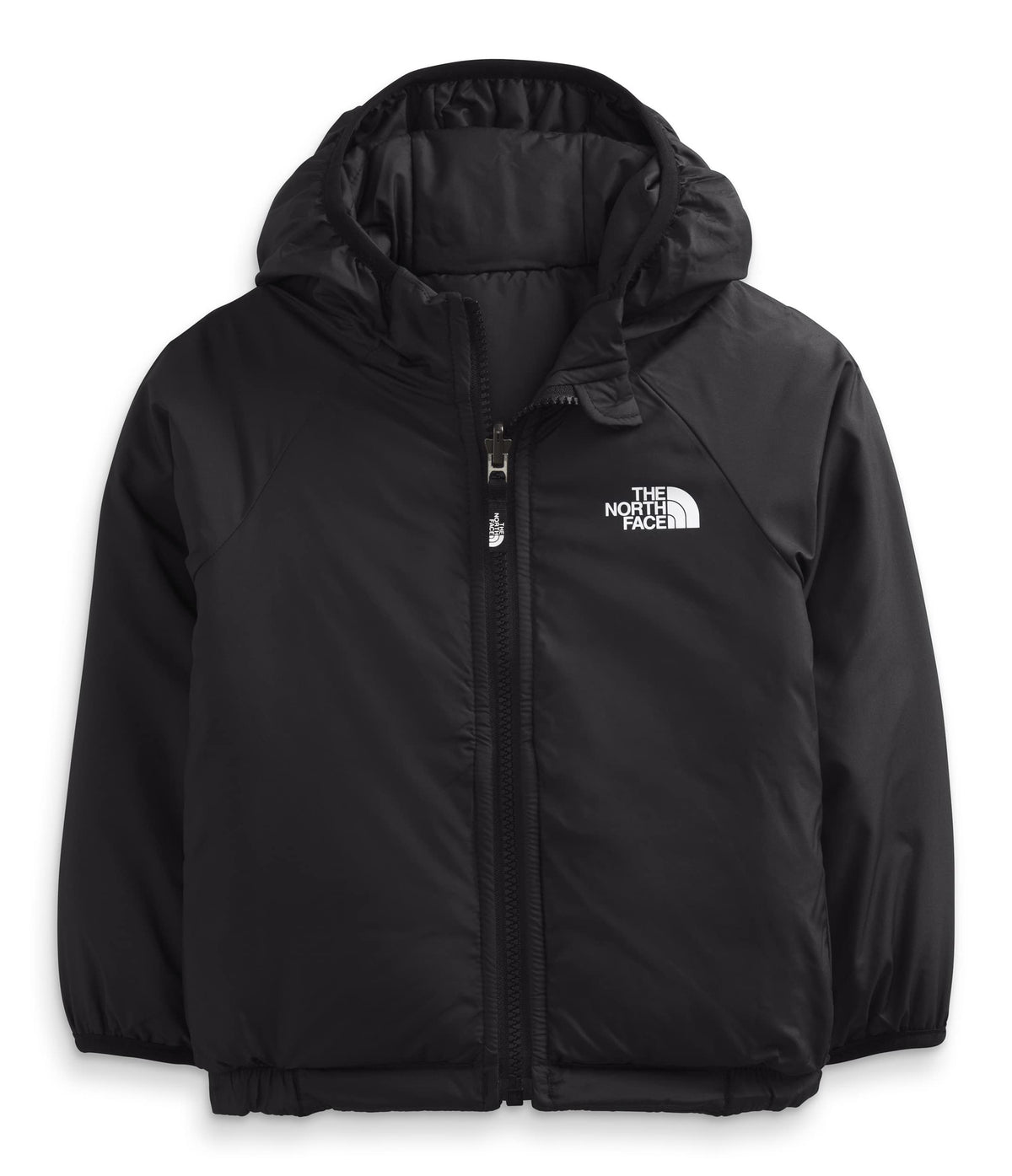 THE NORTH FACE Kids' Reversible Perrito Hooded Jacket, TNF Black/Asphalt Grey, 3T