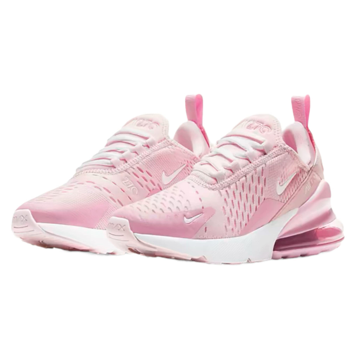 Nike Air Max 270 Low GS Boys Shoes 4 Big Kid Pink Foam/White/Pink Rise