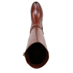 Naturalizer Womens Rena2 Wide Calf Deep Saddle Brown Leather 10.5 M