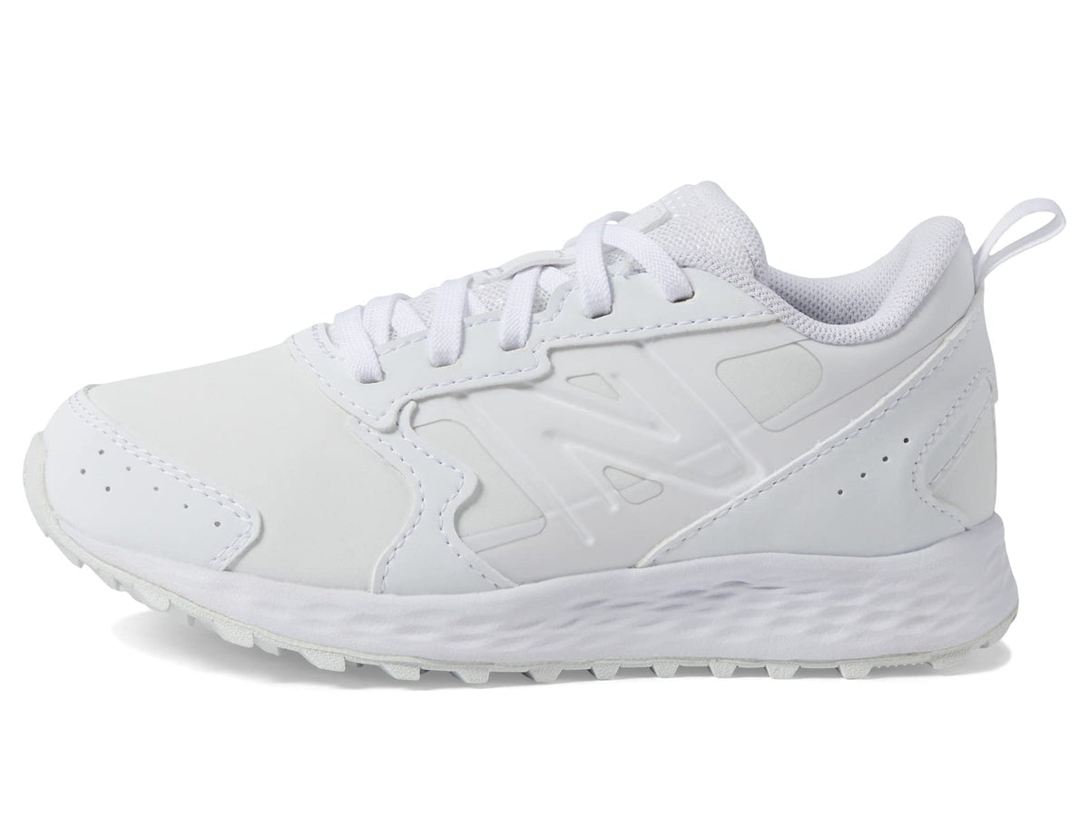 New Balance® Fresh Foam 650v1 Shoes for Kids – Synthetic Upper – Textile Lining and Insole – Lace-Up Closure White/White 4.5 Big Kid XW