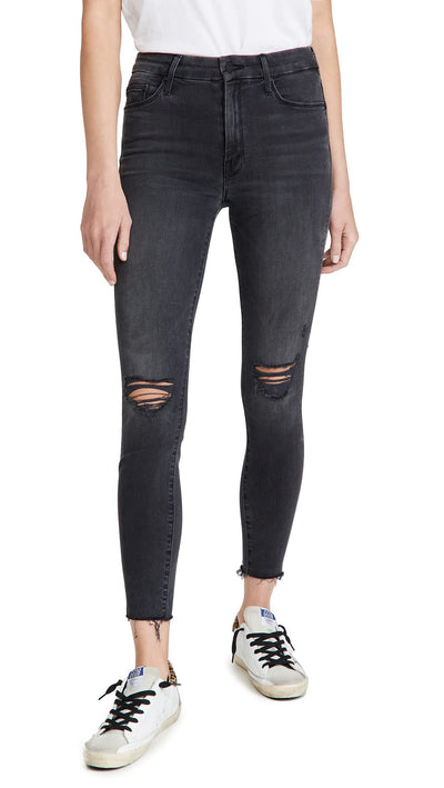 MOTHER Women's The Looker Ankle Fray Jeans 27 Burning Out Lanterns