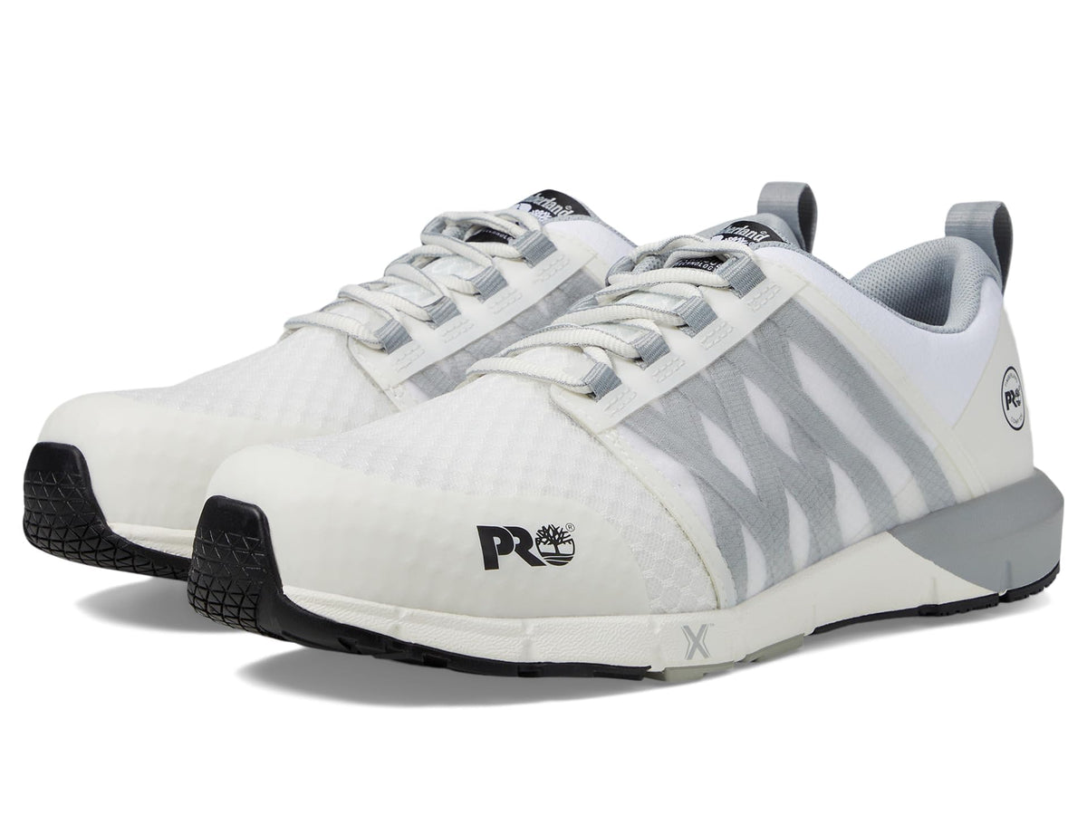 Timberland PRO® Radius Composite Safety Toe Shoes for Men – PRO Flex Technology – HoverSpring Foam White/Grey 15 D - Medium