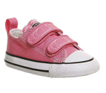 Converse Baby Girls Chuck Taylor All Star 2V Low Top Sneaker, Pink, 10 Infant
