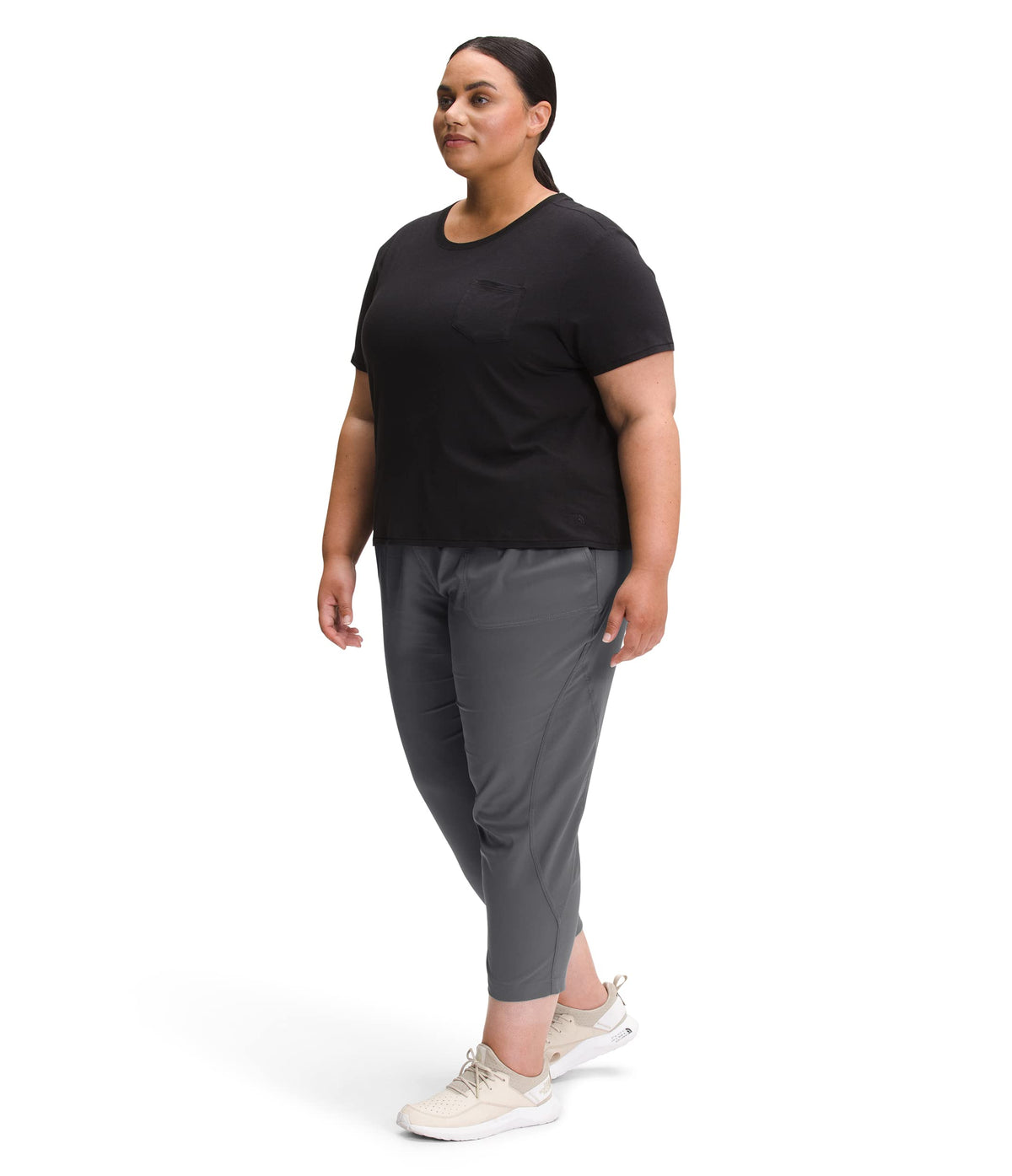 The North Face Women's Aphrodite Motion Capri, Asphalt Grey, Large