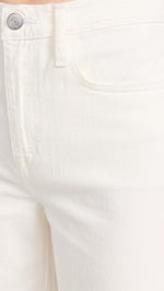 FRAME Women's Le Jane Wide Leg Jeans, Au Natural Clean, White, 28