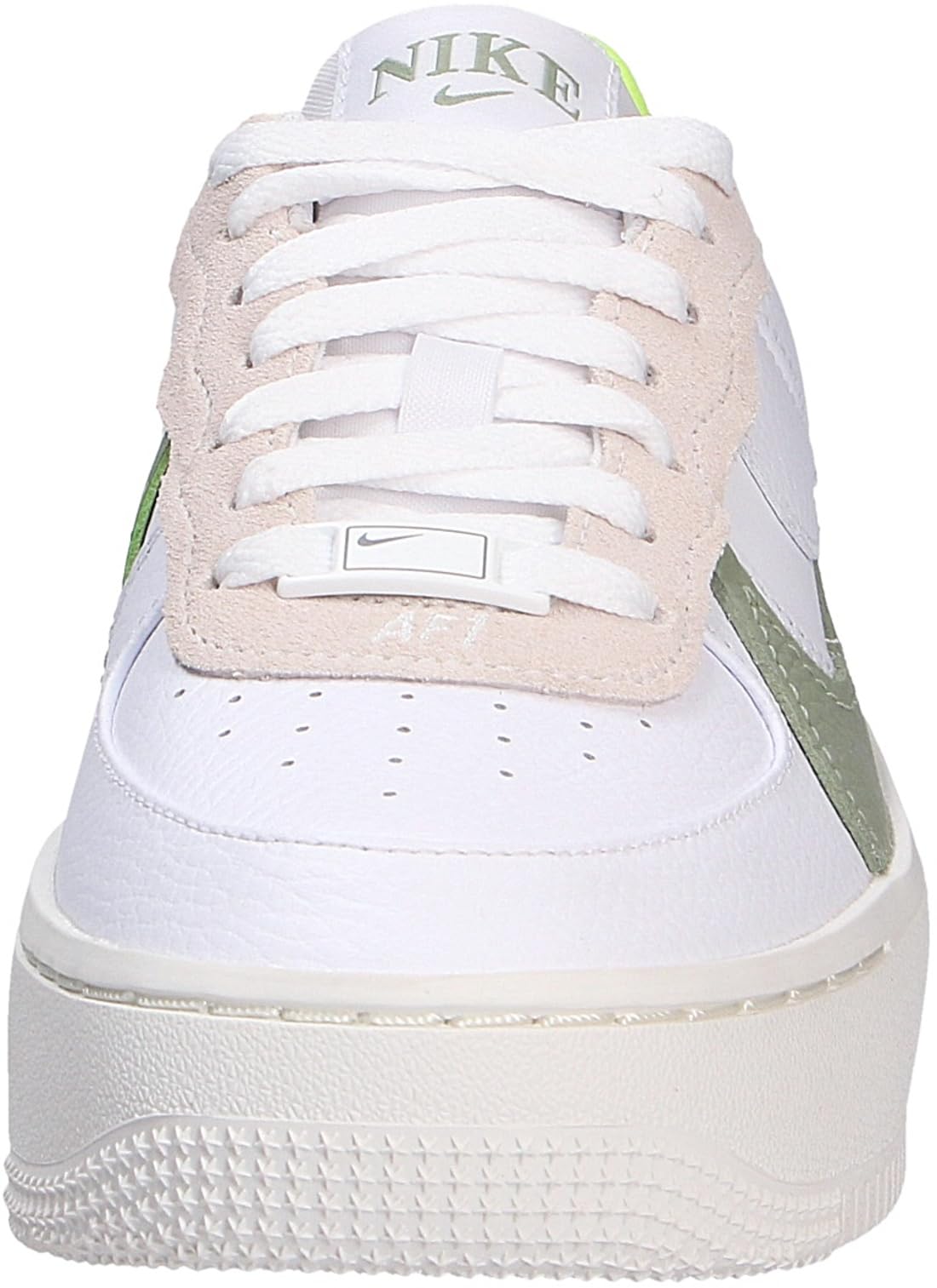 Nike Air Force 1 PLT.AF.ORM Women's Shoes (FJ4739-100, White/Sail/Volt/Oil Green) Size 8