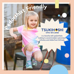 TSUKIHOSHI 3537 GLITZ Strap-Closure Machine-Washable Child Sneaker Shoe with Wide Toe Box and Slip-Resistant, Non-Marking Outsole - For Toddlers and Little Kids, Ages 1-8 Toddler (1-4 Years) 10 Toddler Hotpink/Mint