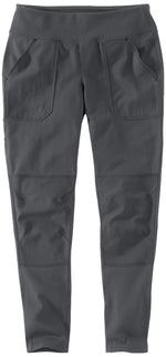 Carhartt Women's Force Fitted Midweight Utility Legging, Oyster Gray, Small
