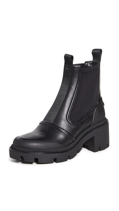 Tory Burch Women's Chelsea Lug Ankle Boots, Perfect Black/Perfect Black, 9 Medium US