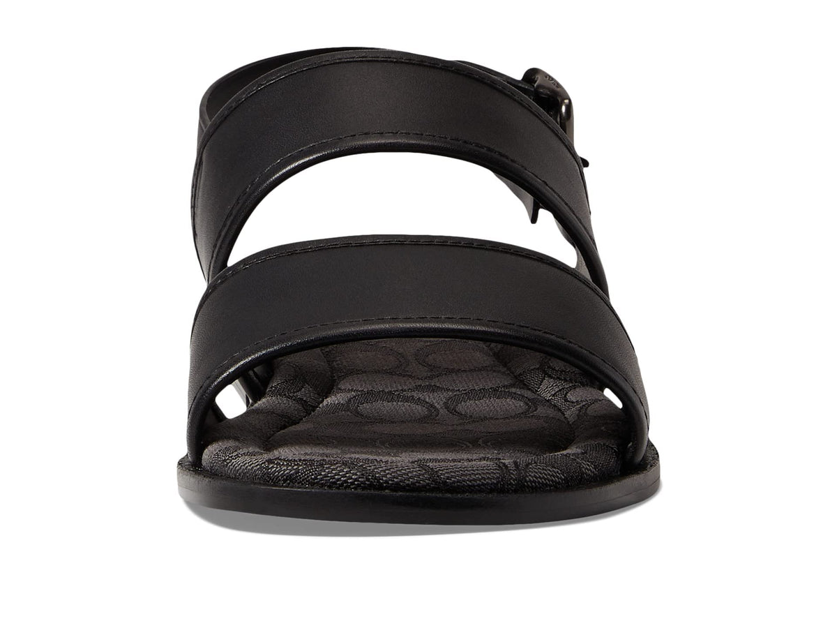 Coach Leather Two Strap Sandal Black 10 D (M)