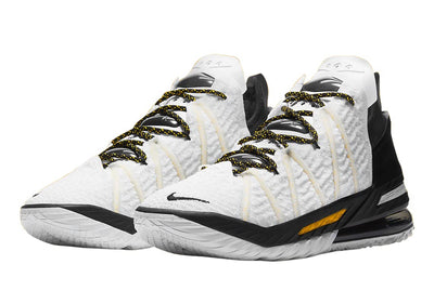 Nike Mens Lebron XVIII Home White/Amarillo-Black (CQ9283 100) - 8