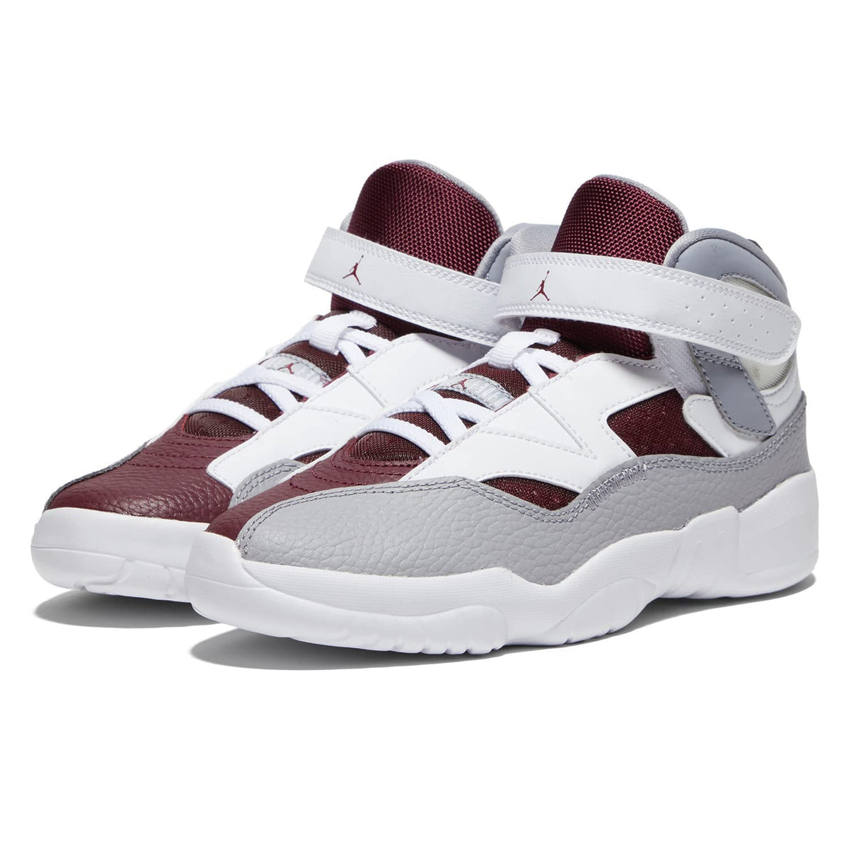 Jordan Jumpman Trey Two (Little Kid) White/White/Cherrywood Red/Light Steel Grey 2 Little Kid M