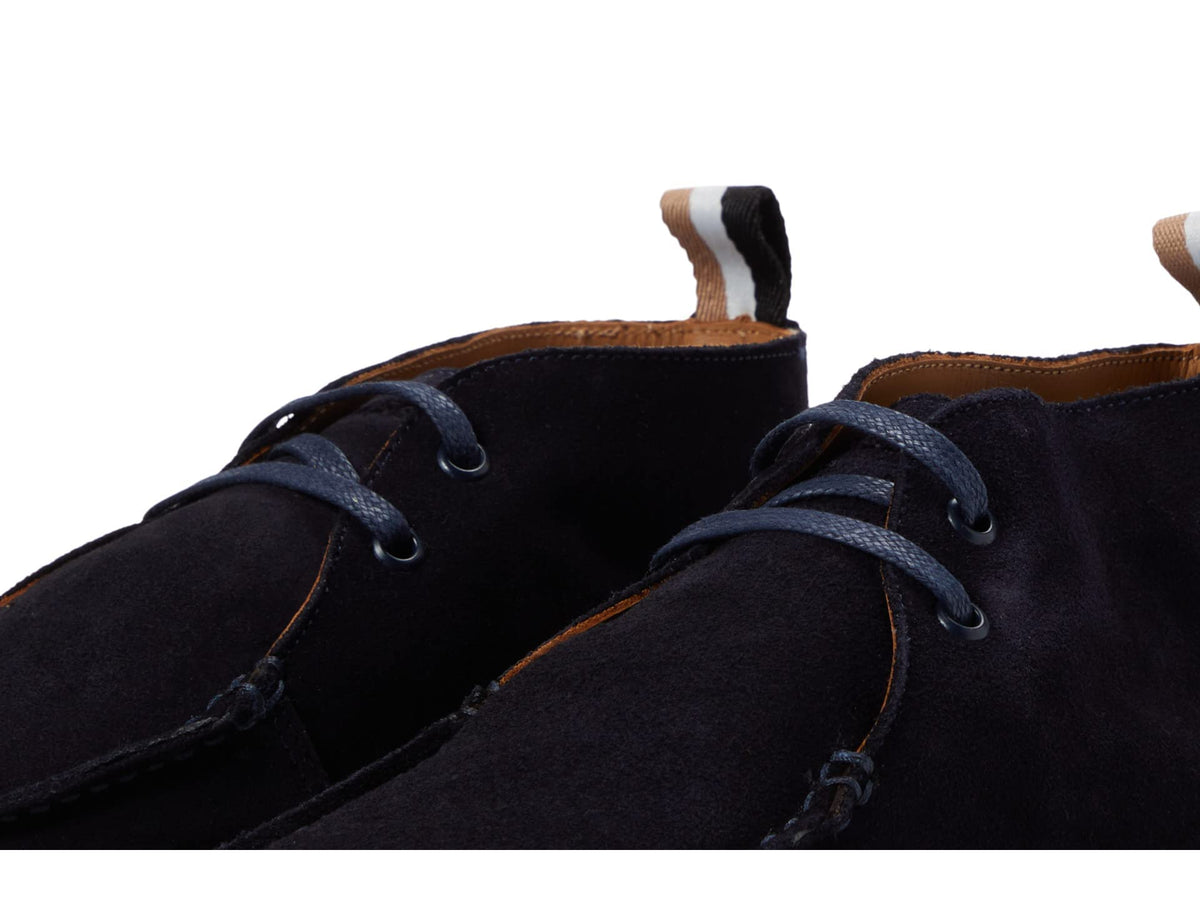 HUGO BOSS Men's Clay Desert Boot, Dark Blue, 9