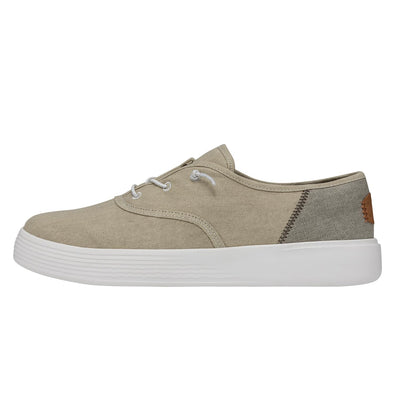 Hey Dude Conway Craft Linen White Men's Size 15 | Unisex Sneakers | Unisex Slip On Shoes | Comfortable & Light-Weight