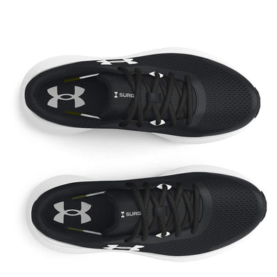 Under Armour Boys' Surge 3, Black/White, 3.5 Medium US