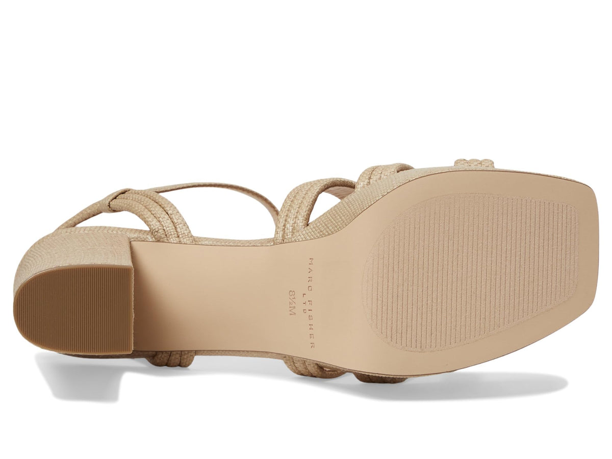 Marc Fisher LTD Women's Cairo Heeled Sandal, Medium Natural, 6.5