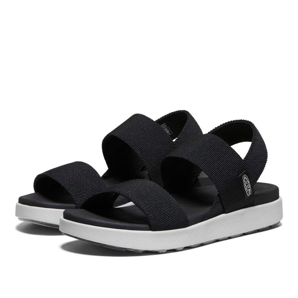 KEEN Women's Elle Backstrap Casual Platform Open Toe Wedge Sandals, Black, 9.5