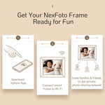 NexFoto 11 Inch Smart 32GB Digital Picture Frame 1080P, Wi-Fi Photo Frame with IPS Touch Screen, Motion Sensor, Easy Setup to Share Photos or Videos via App Email Instantly, Gift for Grandparents