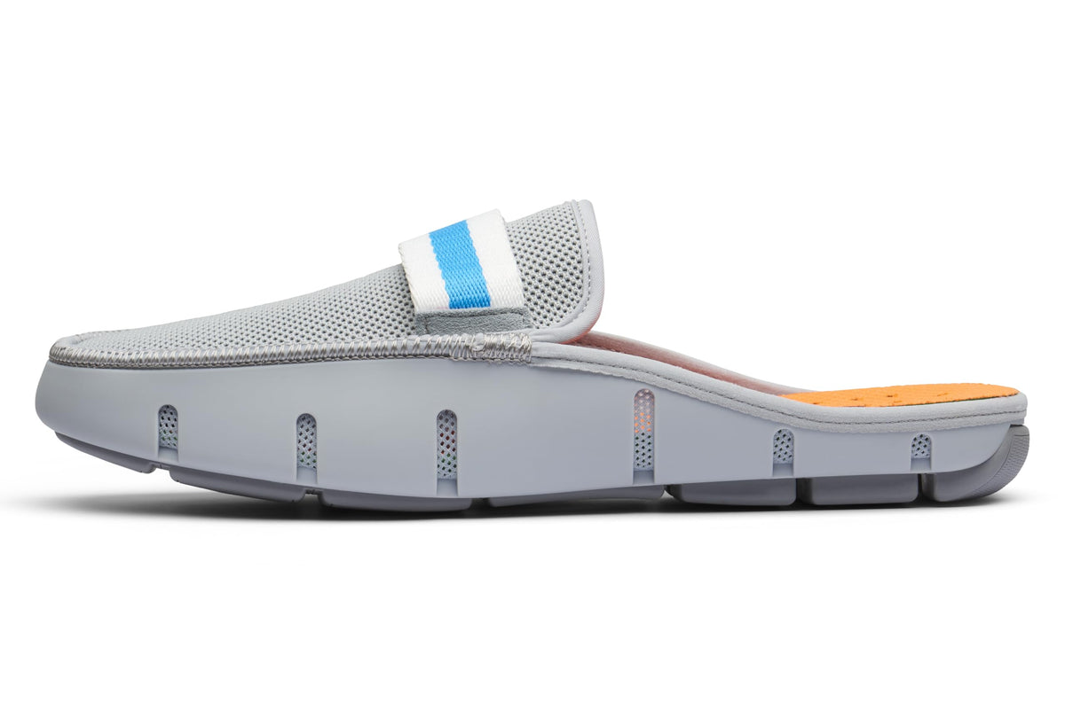 SWIMS Mens Loafers, Slide Shoes for Men, Casual Beach Loafer, Comfortable Summer Shoe, Stylish Lightweight Walking Footwear, (Light Grey/Grey,7)