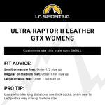 La Sportiva Womens Ultra Raptor II Leather GTX Hiking Shoes, Clay/Mist, 7.5-8