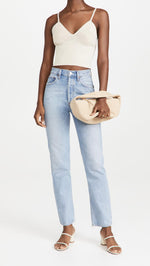 AGOLDE Women's 90s Pinch Waist High Rise Straight Jeans, Soundwave, Blue, 26