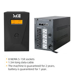 1500VA/900W Ups Battery Backup and Surge Protector,Computer Uninterruptible Power Supply Units,SKE Ups Power Supply