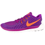 NIKE WOMEN FREE 5.0 VIVID PURPLE/BLACK/FUCHSIA GLOW/HYPER ORANGE 724383-503_7.5