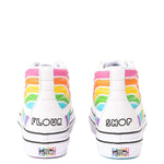 Unisex Classic Flour Shop Sk8 HI Super Comfycush Platform Skate Shoe White/Rainbow (7.5)