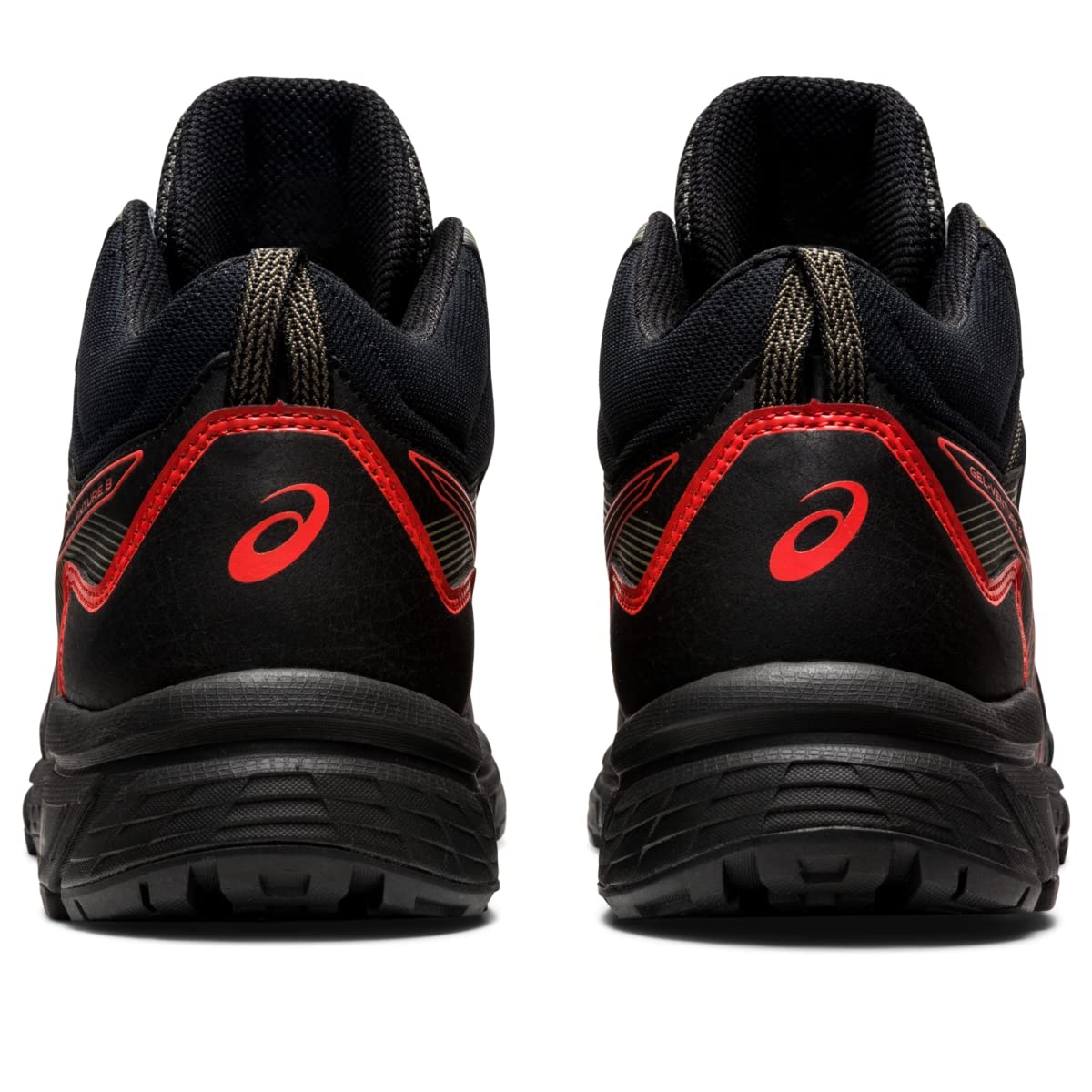 ASICS Men's Gel-Venture 8 Mid Top Running Shoes, 8.5, Black/Cherry Tomato