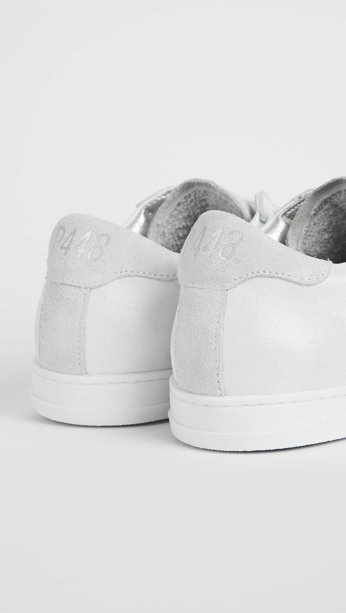 P448 Women's John Pink Python-Printed Leather Low-Top Italian Sneaker 9 Arctic/Irla