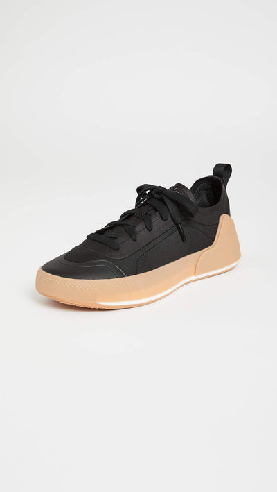 adidas by Stella McCartney Women's Asmc Treino Sneakers, Cblack/Cblack/Owhite, Black, 9 Medium US