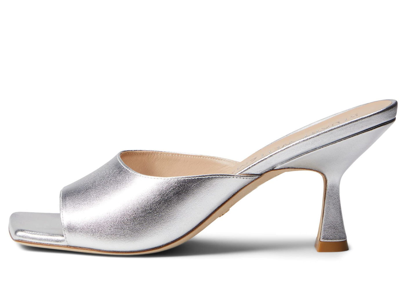 Stuart Weitzman Womens Tia 75 Sandal Silver 9 B