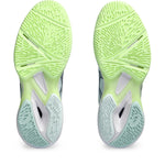 ASICS Women's Solution Speed FlyteFoam 3 Tennis Shoe, 8, Pale Mint/Blue Expanse