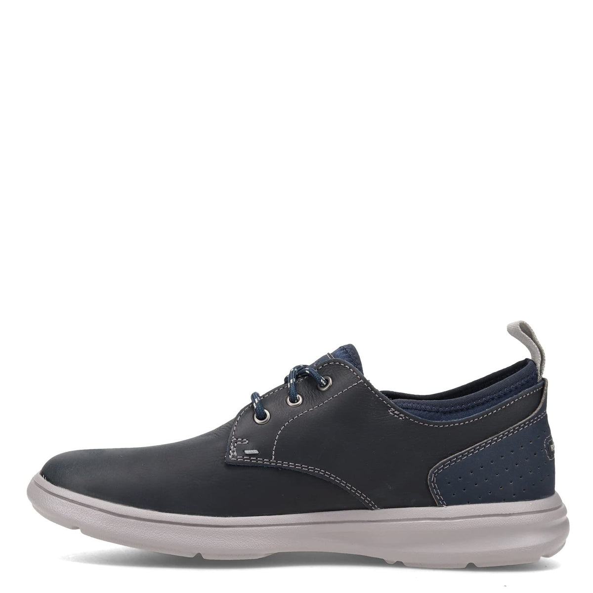 Rockport Men's Beckwith Plain Toe Oxford Sneaker, New Dress Blues Leather/Suede, 6.5 Wide