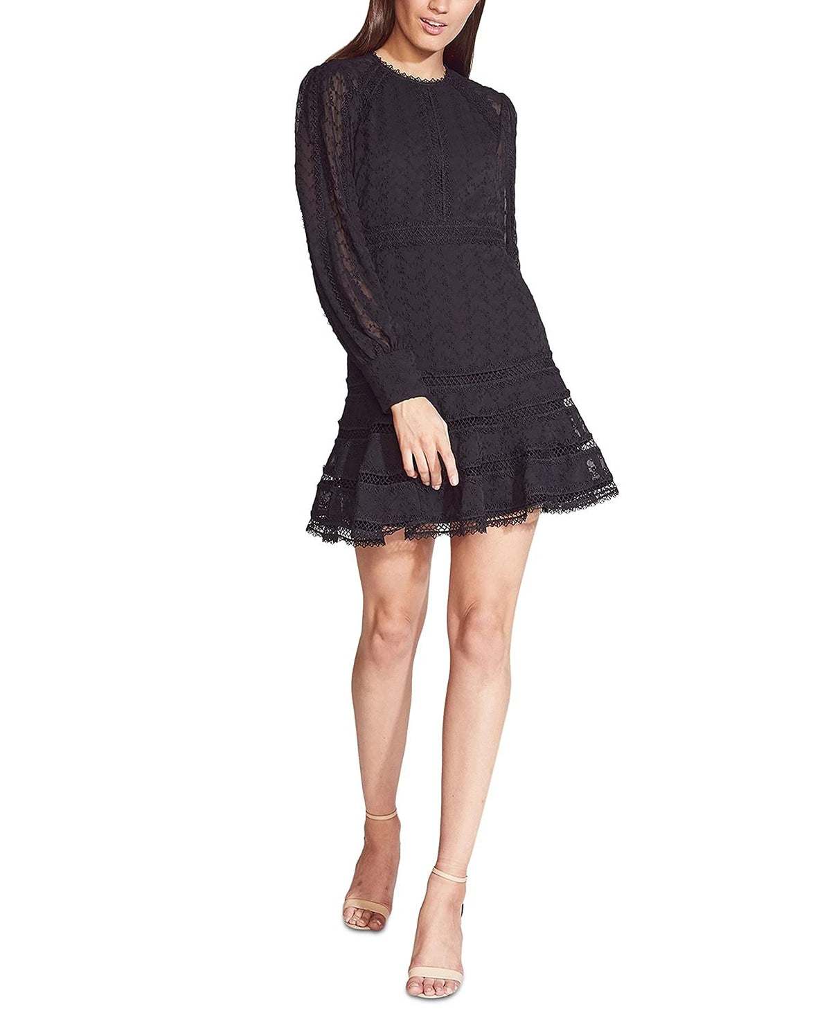 Bardot Women’s Prinnie Long Sleeve Mini Dress Black Medium
