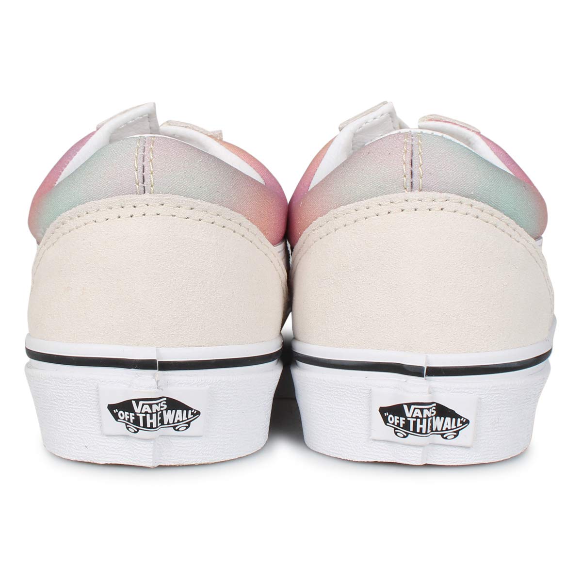 Vans Men's Old Skool Sneaker, (Aura Shift) Multi/True White, Size 5.5