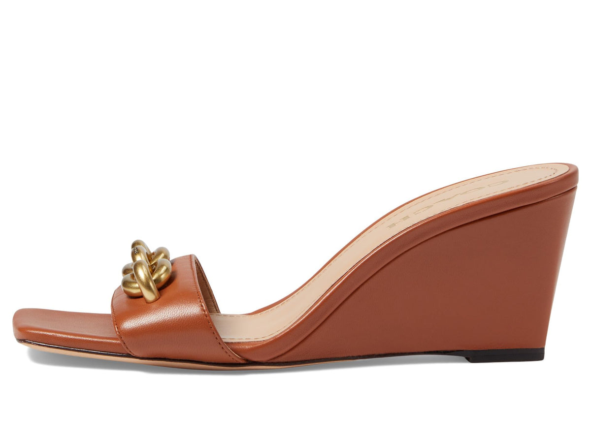 Coach Elsie Leather Wedge Burnished Amber 8.5 B (M)