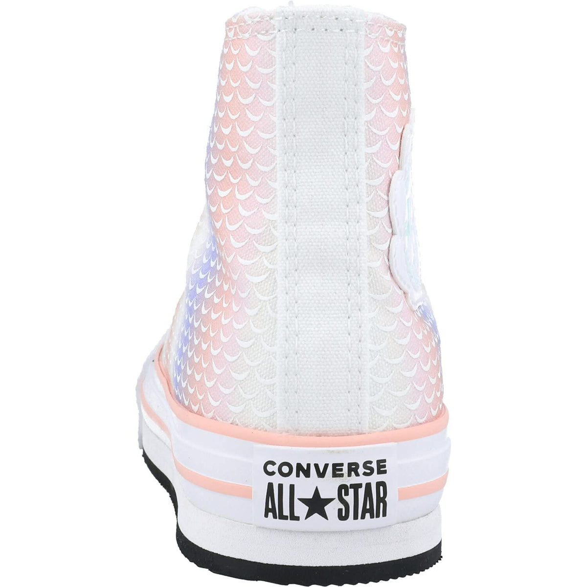 Converse Chuck Taylor All Star EVA Lift Mermaid Scales Platform Hi White/Light Dew Canvas 3 US Child