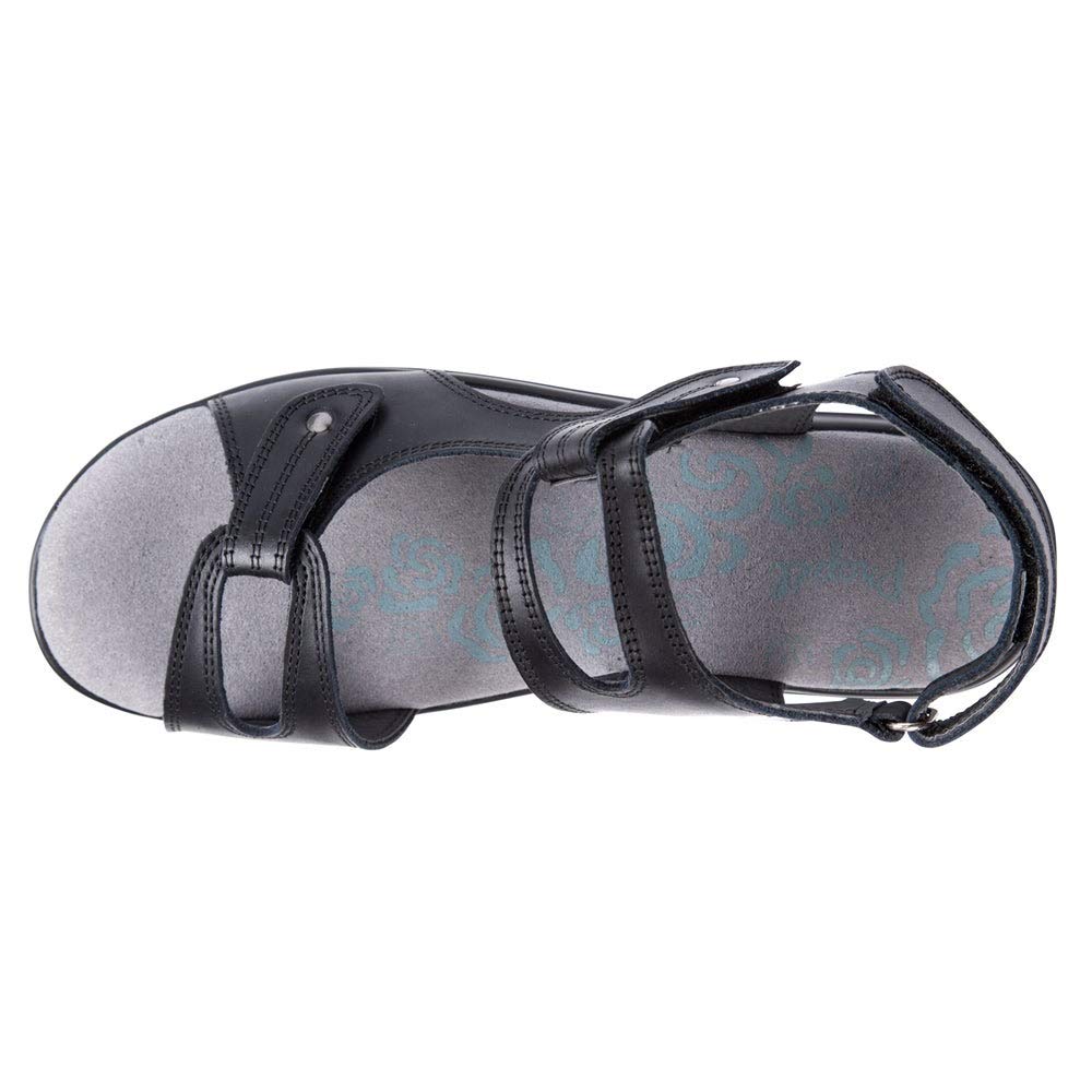 Propet Marina Women's Adjustable Strap Sandal Black - 9.5 Narrow