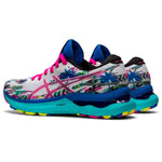 ASICS Women's Gel-Nimbus 24 Running Shoes, 7, White/Pink GLO