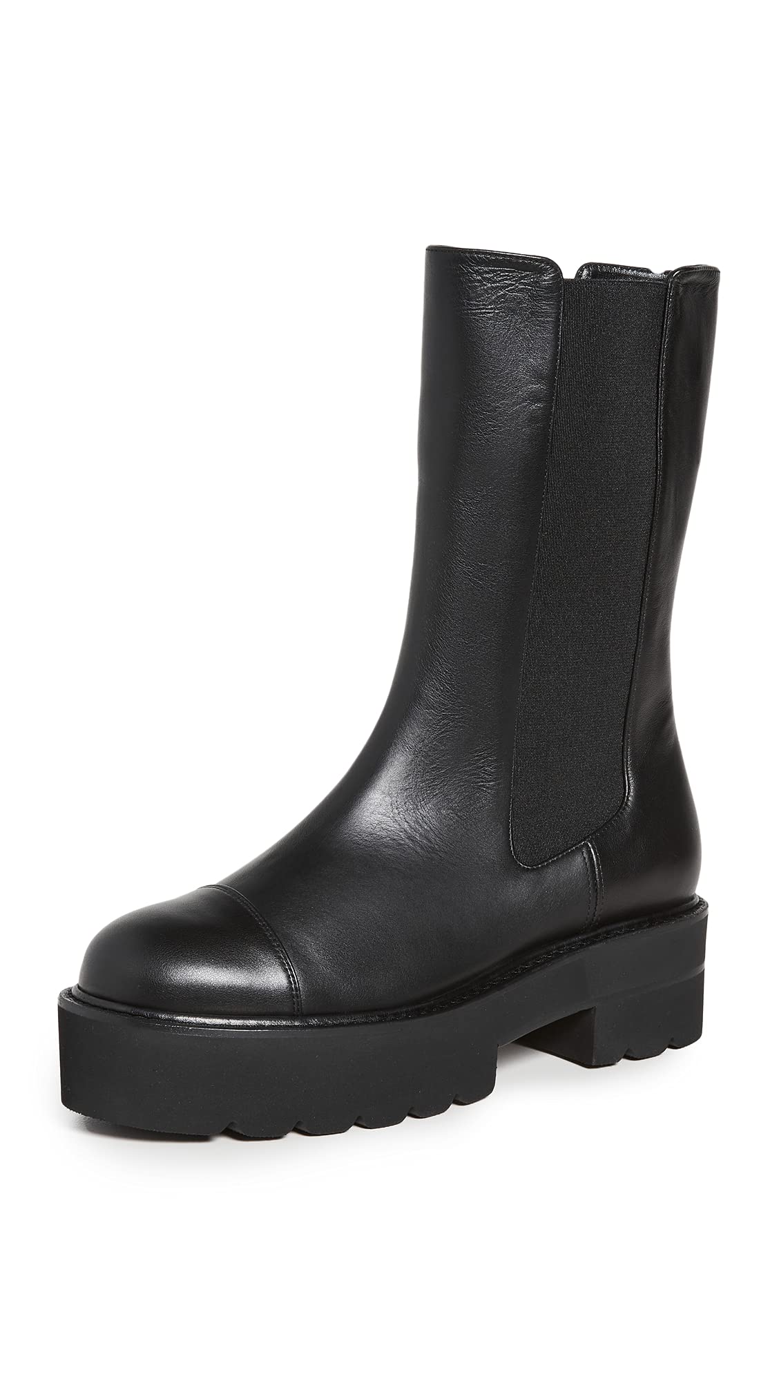 Stuart Weitzman Women's Presley Ultralift Booties, Black, 9.5 Medium US
