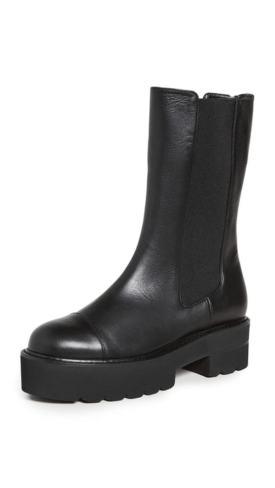Stuart Weitzman Women's Presley Ultralift Booties, Black, 9.5 Medium US
