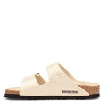 Birkenstock Women's Arizona Microfiber Shiny Python Eggshell 36 N