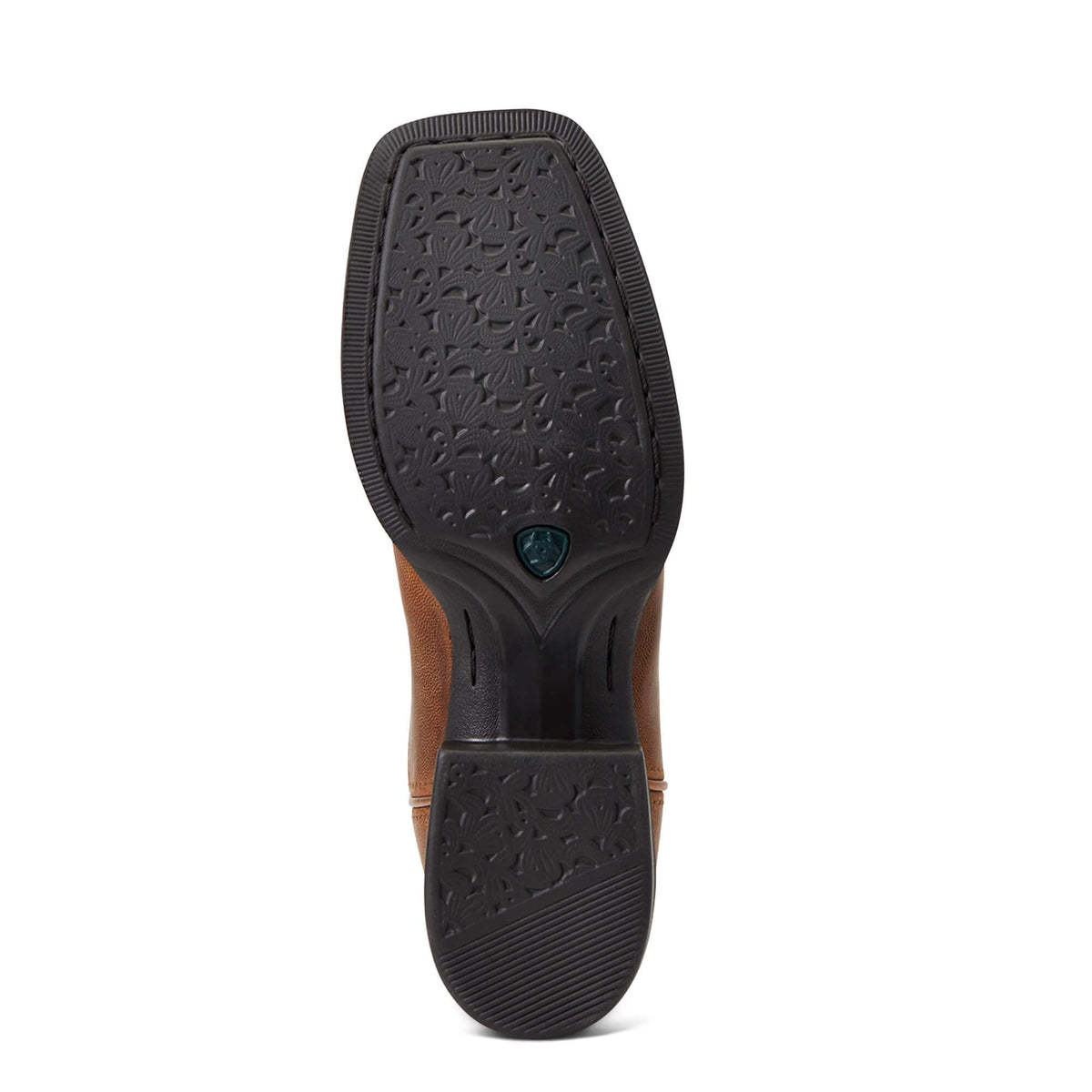 ARIAT BMVY9 Womens Round Up Wide Square Toe Western Boot Pearl Brown/Metallic Leopard 9