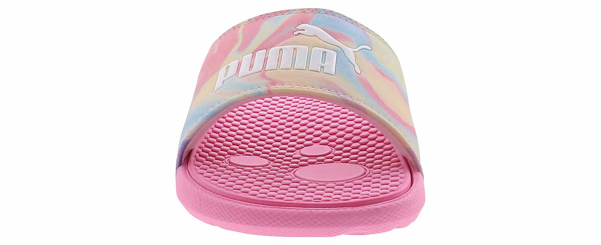 PUMA Cool Cat Ice Cream Swirl PS Girls ToddlerYouth Sandal 12 M US Little Kid PinkPurpleIce CreamWhite