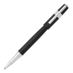 BOSS Rollerball Pen Gear Pinstripe Black/Chrome | Black Ink | Gift Box