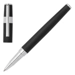 BOSS Rollerball Pen Gear Pinstripe Black/Chrome | Black Ink | Gift Box